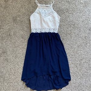 dress white and blue
